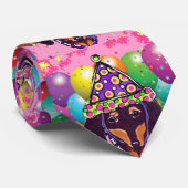 Chocolade Doxie Stropdas (Opgerold)