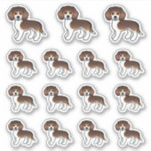 Chocolade Driekleurige Beagle Schattige Cartoon Ho Sticker (Voorkant)