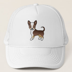 Chocolade Driekleurige Chihuahua met Gladde Vacht  Trucker Pet