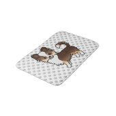 Chocolade Driekleurige Langharige Chihuahua Hond & Badmat (Gekanteld)
