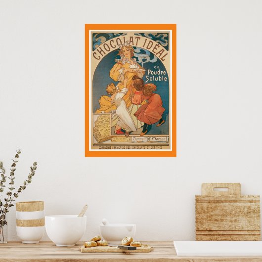 Chocolade ~  Drink met warme chocolade en Poster (Keuken)