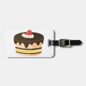 Chocolade Drip Cake met Aardbei Bagagelabel (Voorkant horizontaal)