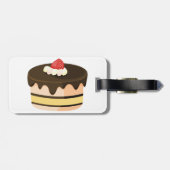 Chocolade Drip Cake met Aardbei Bagagelabel (Achterkant horizontaal)