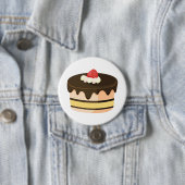 Chocolade Drip Cake met Aardbei Ronde Button 7,6 Cm (In situ)