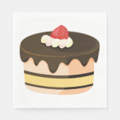 Chocolade Drip Cake met Aardbei Servet (Voorkant)