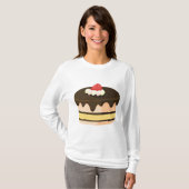 Chocolade Drip Cake met Aardbei T-shirt (Voorkant volledig)