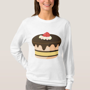 Chocolade Drip Cake met Aardbei T-shirt