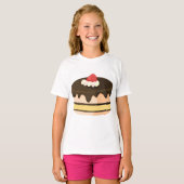 Chocolade Drip Cake met Aardbei T-shirt (Voorkant volledig)