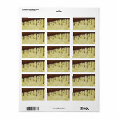 Chocolade Drip Nep Goud Folie Verpakking Feest Etiket (Full Sheet)