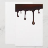Chocolade Drip set Briefpapier (Voorkant / Achterkant)