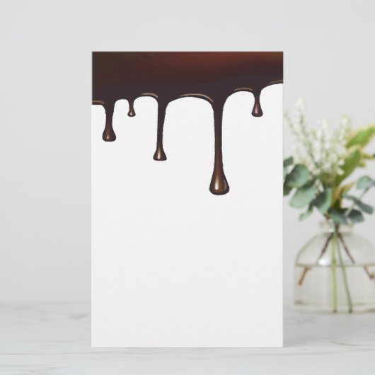 Chocolade Drip set Briefpapier (Staand voorkant)