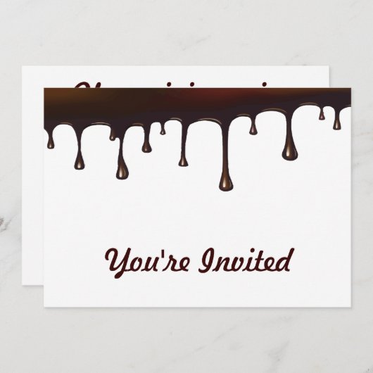 Chocolade Drip set Kaart (Voorkant / Achterkant)