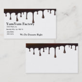 Chocolade Drip set Visitekaartje (Voorkant / Achterkant)