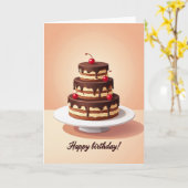 Chocolade Drip Verjaardagskaart Kaart (Gele Bloem)