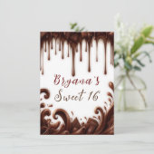 Chocolade Drips Chocolade Feest Verjaardag Kaart (Staand voorkant)