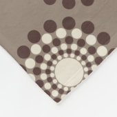 Chocolade Drops Polka Dot Mandala Patroon Fleece Deken (Hoek)