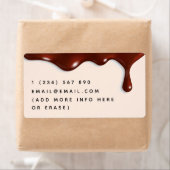 Chocolade Druppel Druppelen Chocolatier Aangepaste Etiket (Insitu)