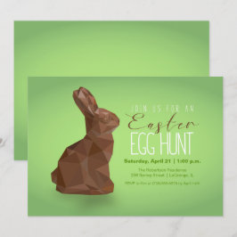 Chocolade Easter Bunny Egg Hunt Invitation Kaart