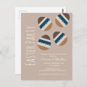 Chocolade Easter Earth Tone Party Briefkaart (Voorkant / Achterkant)