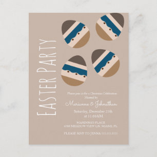 Chocolade Easter Earth Tone Party Briefkaart