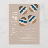 Chocolade Easter Earth Tone Party Briefkaart (Voorkant)