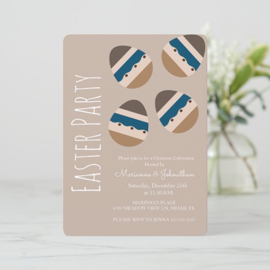 Chocolade Easter Earth Tone Party Kaart