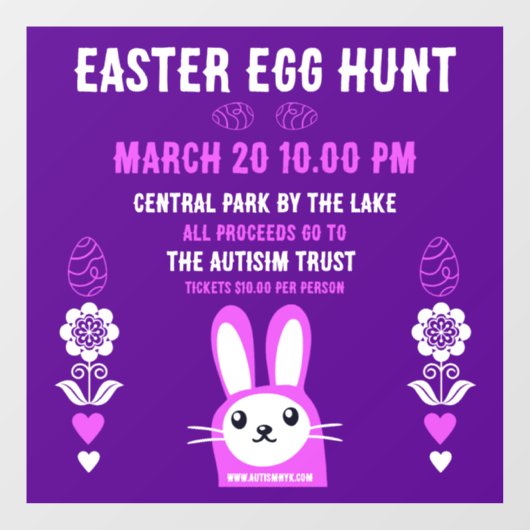 Chocolade Easter Egg Hunt Raamsticker (Vel)