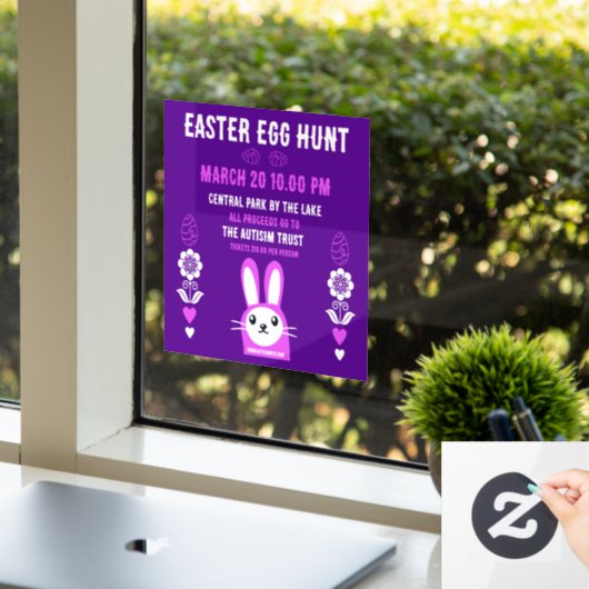 Chocolade Easter Egg Hunt Raamsticker (Kantoor)