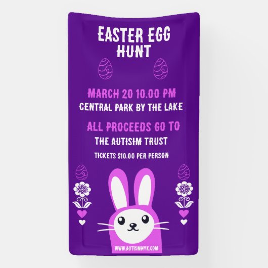 Chocolade Easter Egg Hunt Spandoek (Verticaal)