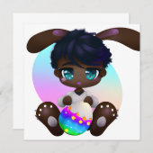 Chocolade Easter Melanin Bunny Baby Rabbit Melanin (Voorkant / Achterkant)