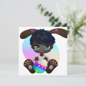 Chocolade Easter Melanin Bunny Baby Rabbit Melanin (Staand voorkant)