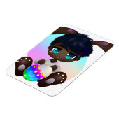 Chocolade Easter Melanin Bunny Baby Rabbit Melanin Magneet (Linkerzijde)