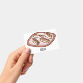 Chocolade eclair cartoon illustratie badge (Handheld)