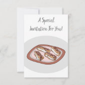 Chocolade eclair cartoon illustratie kaart (Achterkant)