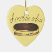 Chocolade Eclair French Bakery Dessert Pastry Keramisch Ornament (Rechts)