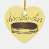 Chocolade Eclair French Bakery Dessert Pastry Keramisch Ornament (Voorkant)