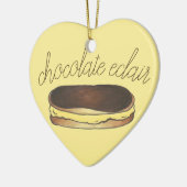 Chocolade Eclair French Bakery Dessert Pastry Keramisch Ornament (Links)