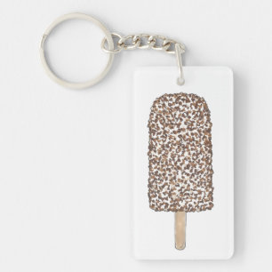 Chocolade Eclair Ice Cream Pop Populaire Sleutelha Sleutelhanger