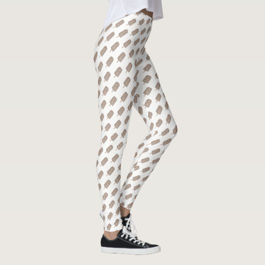 Chocolade Eclair Ice Cream Popsicle Dessert Leggings (Rechts)