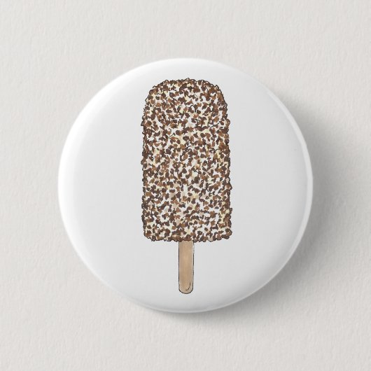 Chocolade Eclair Ice Cream Popsicle Dessert Ronde Button 5,7 Cm (Voorkant)