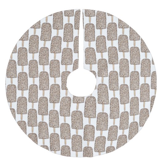 Chocolade Eclair Ice Cream Popsicle Junk Food Kerstboom Rok (Voorkant)