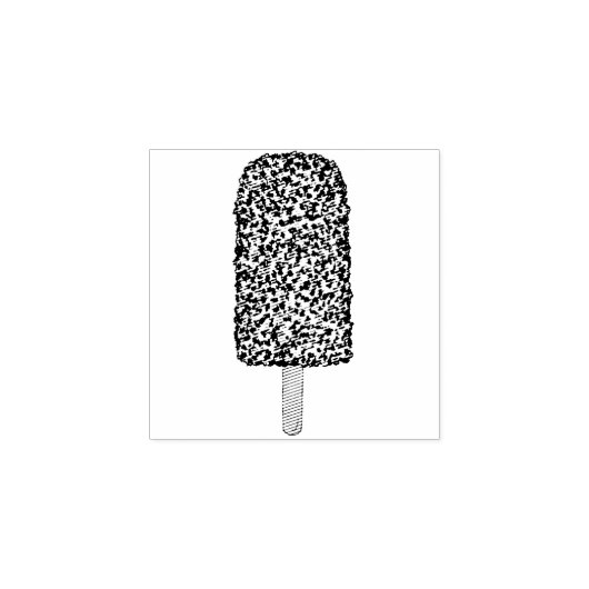 Chocolade Eclair Ice Cream Popsicle Pop Stamp Rubberstempel (Afrduk)