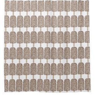 Chocolade Eclair Ice Cream Popsicle Shower Curtain Douchegordijn