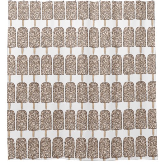 Chocolade Eclair Ice Cream Popsicle Shower Curtain Douchegordijn (Voorkant)