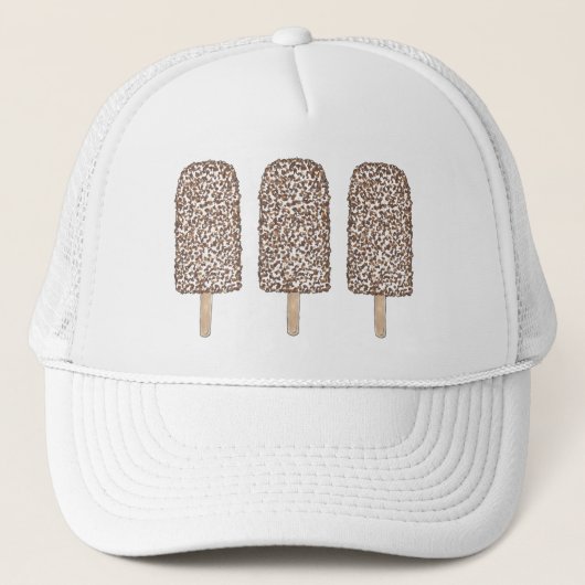 Chocolade Eclair Ice Cream Popsicles Foodie Trucker Pet (Voorkant)