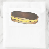 Chocolade Eclair Pastry Dessert Food Stickers (Tas)
