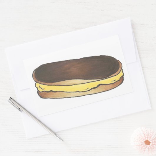 Chocolade Eclair Pastry Dessert Food Stickers (Envelop)