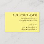 Chocolade Eclair Pastry, gebrand door bakkerij Che Visitekaartje (Achterkant)