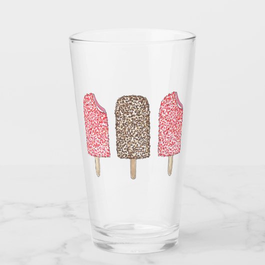 Chocolade Eclair Strawberry Shortcake Popsicles Glas (Voorkant)