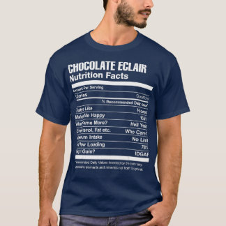 Chocolade Eclair Voeding Feiten Grappig T-shirt